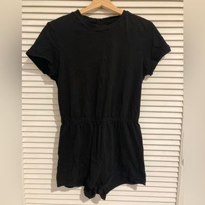 American Apparel Cotton T-shirt Romper Size Large in Black